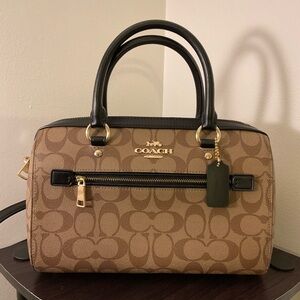 Coach Tan and Black Satchel